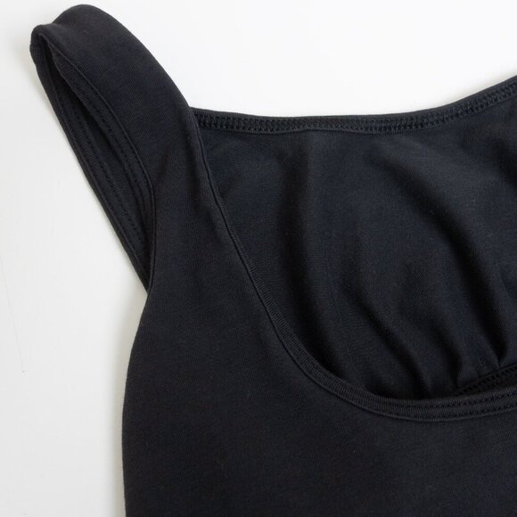 Lululemon Pima Cotton Open-Back Midi Dress Black Stretchy - Picture 6 of 11